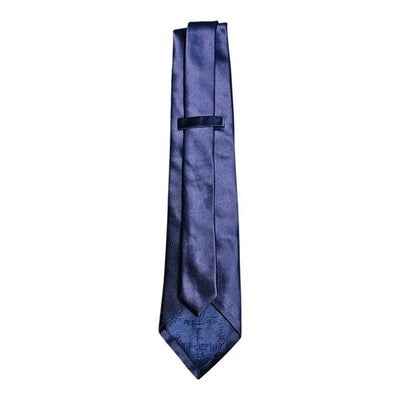 TM Lewin Navy Satin All Silk Tie Mens Vintage Retro Wedding Formal Designer Classic Necktie