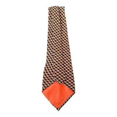 Tino Cosma Vintage Wide Green and Orange Silk Tie Mens Retro Wedding Formal Designer Classic