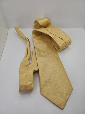 Hawes and Curtis Silk Tie Mens Gold Paisley Textured Vtg Wedding Neck Tie Vintage Retro Formal