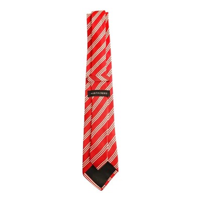 Austin Reed Red and White Striped Silk Tie Mens Vintage Retro Wedding Formal Designer Classic