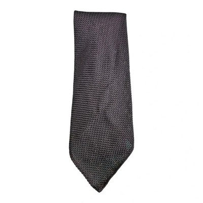 Bias By Consulate Black Woven Tie Mens Vintage Retro Wedding Formal Designer Classic Necktie
