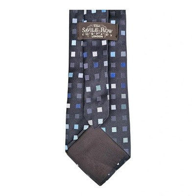 The Savile Row Company Navy Blue Silk Tie Mens Vintage Retro Wedding Formal Designer Classic