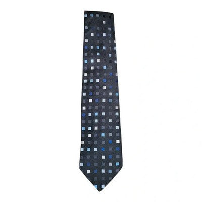 The Savile Row Company Navy Blue Silk Tie Mens Vintage Retro Wedding Formal Designer Classic