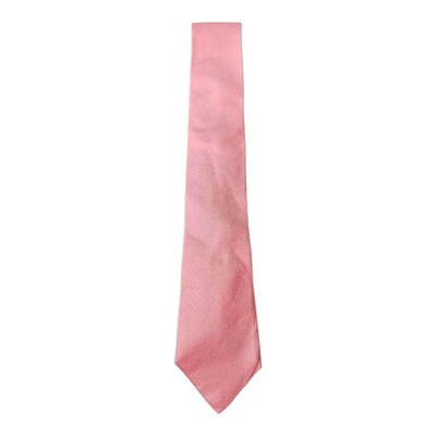 TM Lewin Pink Woven Texture All Silk Tie Mens Vintage Retro Wedding Formal Designer Classic