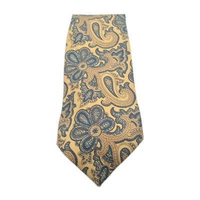 Harrods Paisley pattern Mens Silk Tie Classic Designer Necktie Formal BX9 Vintag Vintage Retro