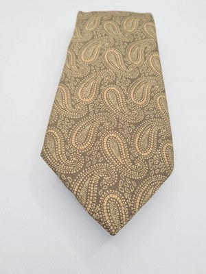 Liberty Brown Vintage Paisley Pattern Silk Tie | Designer Mens Tie UK  BX2 Retro Wedding Formal