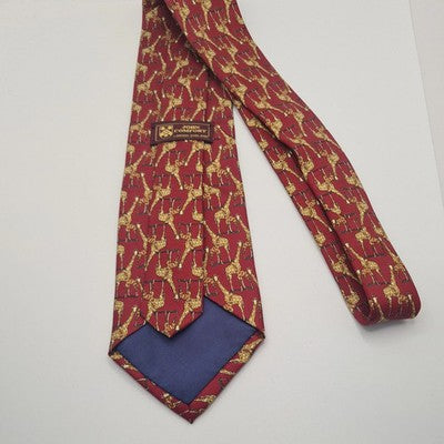 John Comfort Giraffe Mens Silk Tie Classic Designer Necktie Formal Business BX8 Vintage Retro