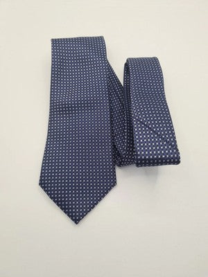 T.M Lewin Blue Pattern Mens Silk Tie Classic Designer Necktie Formal BX3 Vintage Retro Wedding