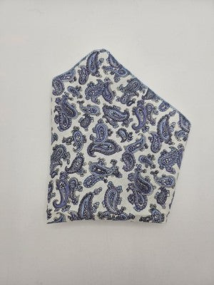 Mens Pocket Square White Vtg Retro Wedding Pre-Loved Vintage Poly 8''-10'' Silk Handkerchief