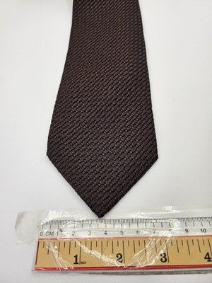 Charles Tyrwhitt Silk Tie Mens Brown Grenadine Textured Vtg Wedding Neck Tie Vintage Retro