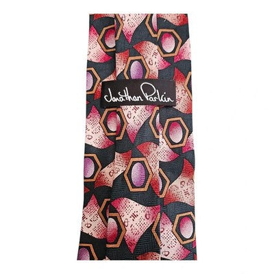 Jonathan Parkin Green Abstract Funky Silk Tie Mens Vintage Retro Wedding Formal Designer