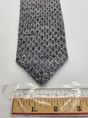 Be Me My Suit and Tie Skinny Knitted Grey Tie Men Woven Square End Necktie Mod Mens Vintage