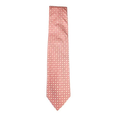 Jaeger Pale Pink Geometric Silk Tie Mens Vintage Retro Wedding Formal Designer Classic Necktie