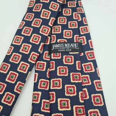 James Meade Mens Silk Tie Classic Designer Necktie Formal Buy 2 Get 1 Free BX5 Vintage Retro