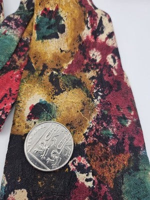 Ermenegildo Zegna Silk Tie Mens Multicoloured Abstract Floral Vtg Clearance Vintage Retro