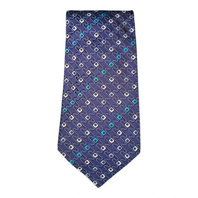 Vicri Porto Blue Designer Silk Tie Mens Vintage Retro Wedding Formal Classic Necktie Business