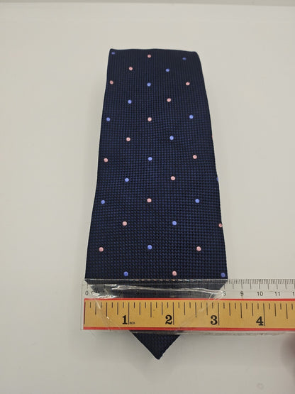 T.M Lewin Blue Spotty Mens Silk Tie Wedding Formal Neck Tie BX16