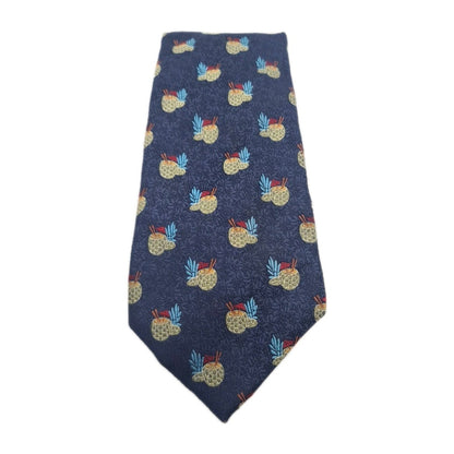 Tommy Bahama Blue Pineapple Mens Silk Tie Classic Designer Necktie Formal Vintage Mens Tie UK BX9
