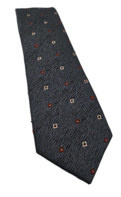 Penguin Grey Thin Mod Geometric Mens Silk Tie Wedding Formal Neck Tie BX16