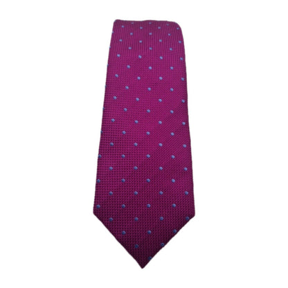 Moss 1851 Purple Spotty Mens Silk Tie Classic Designer Necktie Formal Spotted Vintage Mens Tie UK BX10