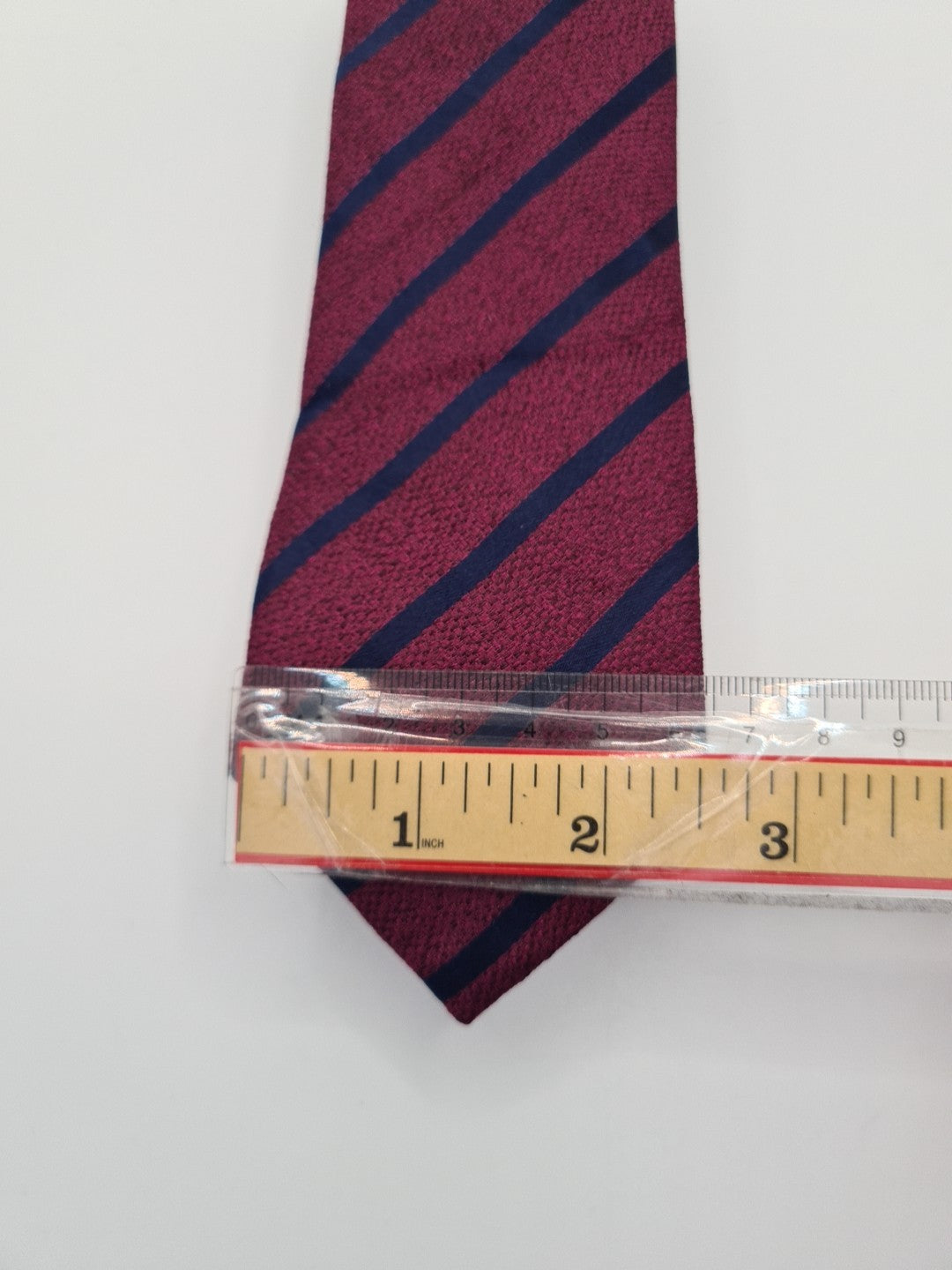 Charles Tyrwhitt Stripe Skinny Maroon Mens Silk Tie Classic Formal Necktie Striped Vintage Mens Tie UK BX14