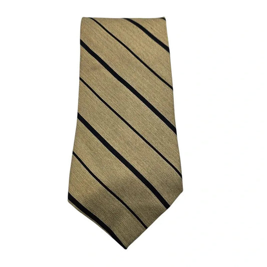 Tommy Hilfiger Men's Olive Green Spots & Stripes Silk Tie