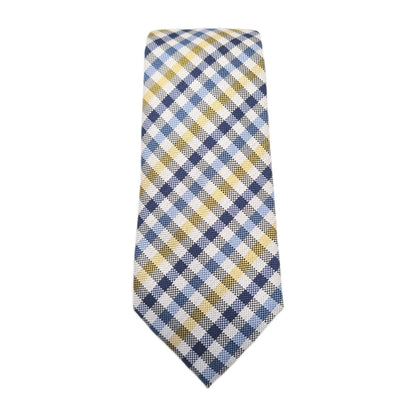 Charles Tyrwhitt Blue Plaid Formal Mens Silk Tie Classic Designer Necktie Vintage Mens Tie UK BX12