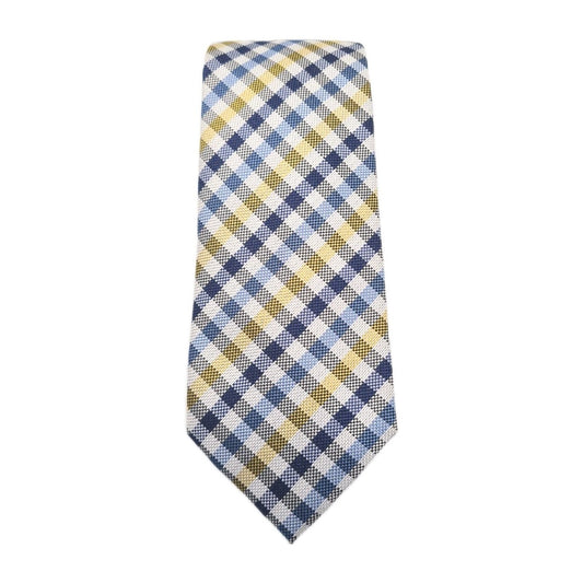 Charles Tyrwhitt Blue Plaid Formal Mens Silk Tie Classic Designer Necktie Vintage Mens Tie UK BX12