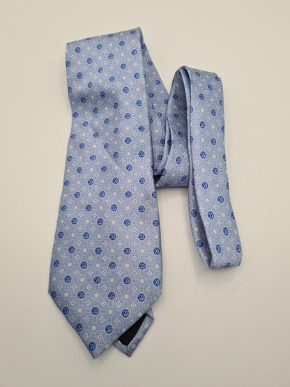 Dupont Paris Logo Geometric Pattern Mens Silk Tie Classic Designer Necktie Geometric Vintage Mens Tie UK BX4