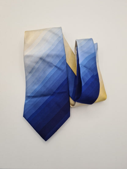 Charles Tyrwhitt Blue retro pattern Mens Silk Tie Classic Formal Necktie Vintage Mens Tie UK BX14