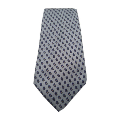 Vintage Liberty grey paisley Mens Silk Tie Classic Designer Necktie Formal Paisley Vintage Mens Tie UK BX10