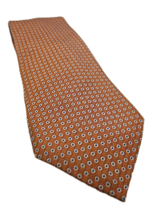 Eton Orange Spot Pattern Mens Silk Tie Wedding Formal Neck Tie BX17