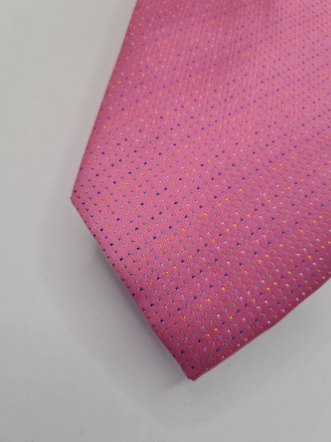 Charles Tyrwhitt Pink Spotty Mens Silk Tie Classic Designer Necktie Spotted Vintage Mens Tie UK BX13
