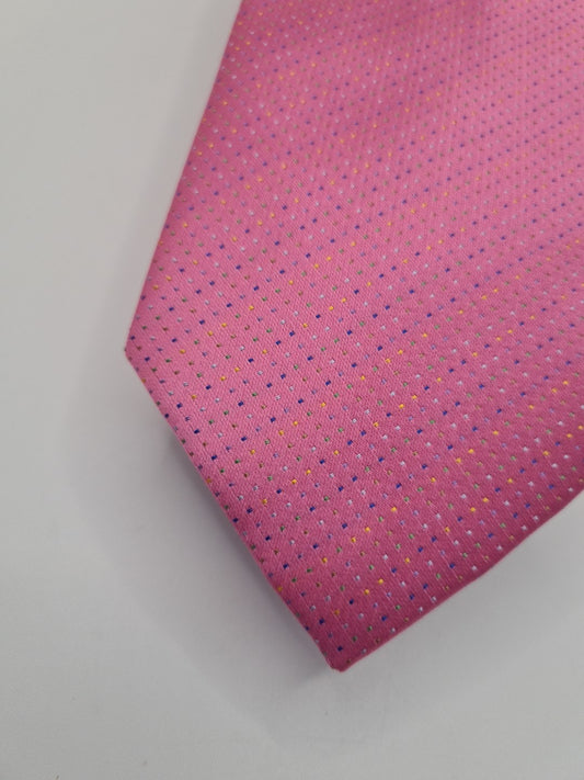 Charles Tyrwhitt Pink Spotty Mens Silk Tie Classic Designer Necktie Spotted Vintage Mens Tie UK BX13