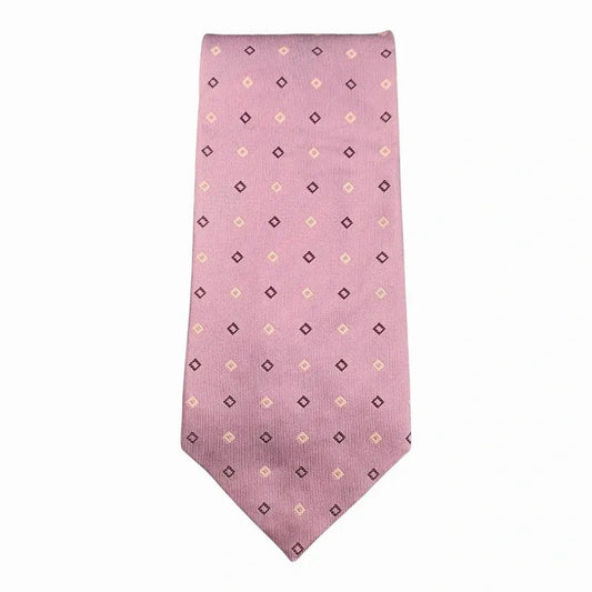 TM Lewin Lilac Purple Diamond Wedding formal Neck tie  Silk Tie