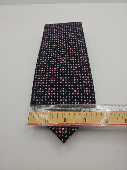Harrods Black Heart Pattern Mens Silk Tie Wedding Formal Neck Tie BX15
