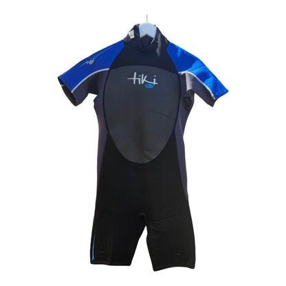 Tiki Surf Women's Shorty Wetsuit Small Neoprene Beach Surf Blue Swimwear 3/2mm