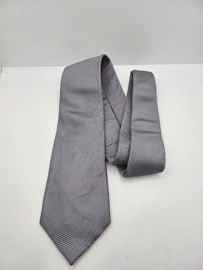 Charles Tyrwhitt Neutral Grey Textured Silk Tie