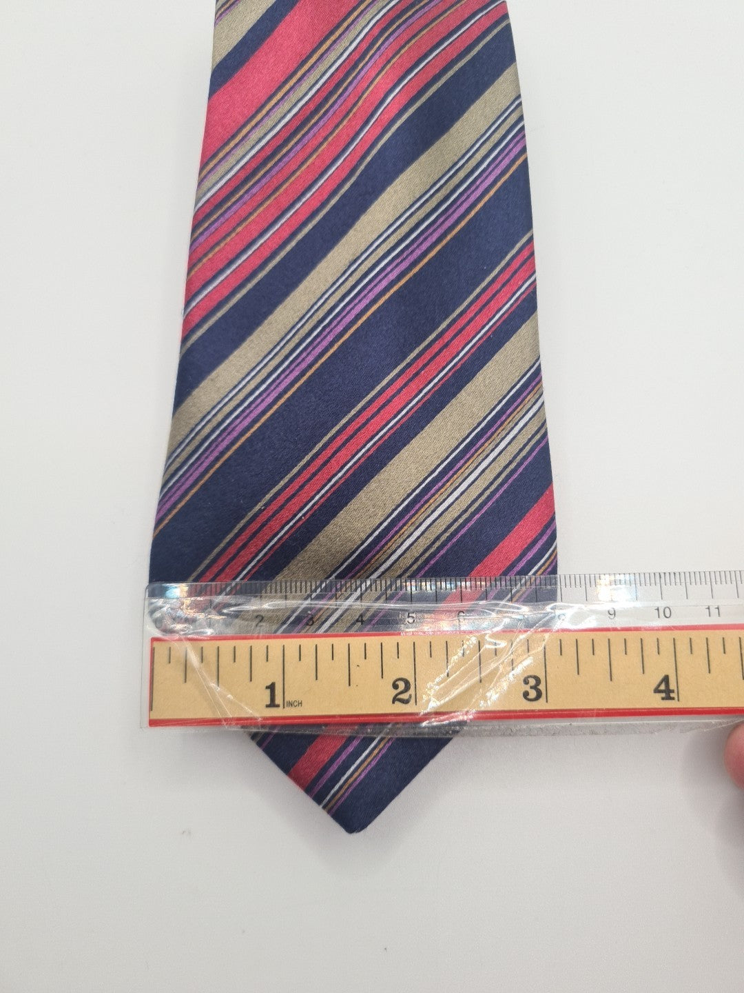 Aquascutum Blue Stripe Mens Silk Tie Classic Designer Necktie Formal Striped Vintage Mens Tie UK BX5