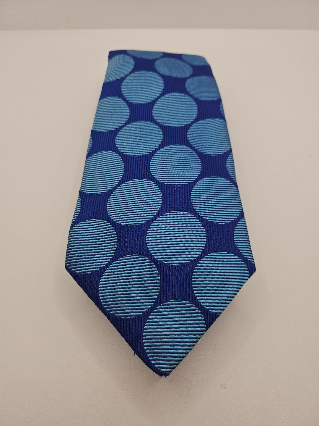 Richard James Blue Retro Circle Mens Silk Tie Wedding Formal Neck Tie BX18