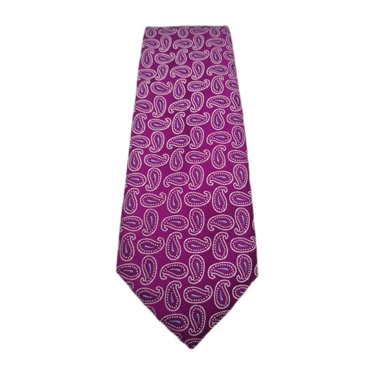 Alexandrea Purple Paisley Mens Silk Tie Classic Designer Necktie Formal Paisley Vintage Mens Tie UK BX10