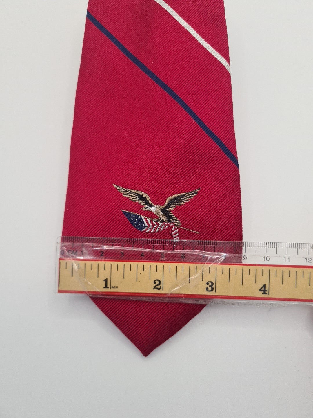 American Eagle Red NWT Stripe Mens Silk Tie Classic Designer Necktie Striped Vintage Mens Tie UK BX7
