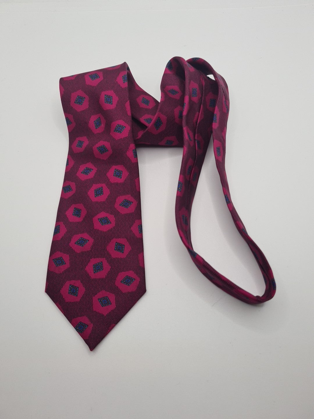 Vintage Retro pattern Purple Mens Silk Tie Classic Designer Necktie Vintage Mens Tie UK BX12