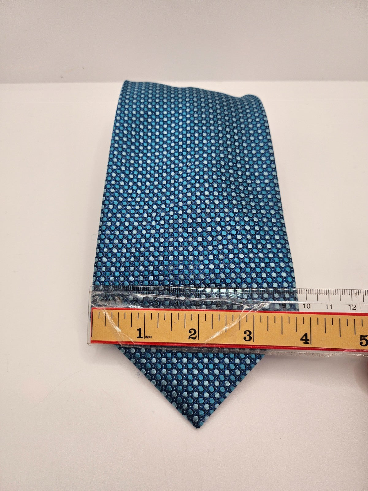 Wolsey Polyester Tie Mens Blue Micro Dot Designer Vintage Wedding Neck Tie BX12