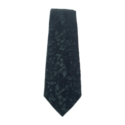 Moss Green Velvet Floral Skinny Mens Silk Tie Classic Designer Necktie Vintage Mens Tie UK BX8