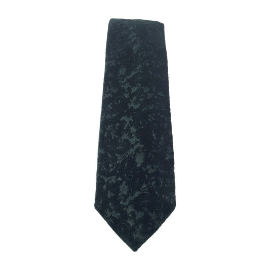 Moss Green Velvet Floral Skinny Mens Silk Tie Classic Designer Necktie Vintage Mens Tie UK BX8