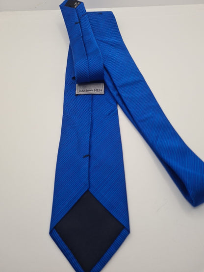 John Lewis Plain Blue stripe Mens Silk Tie Classic Designer Necktie Striped Vintage Mens Tie UK BX8