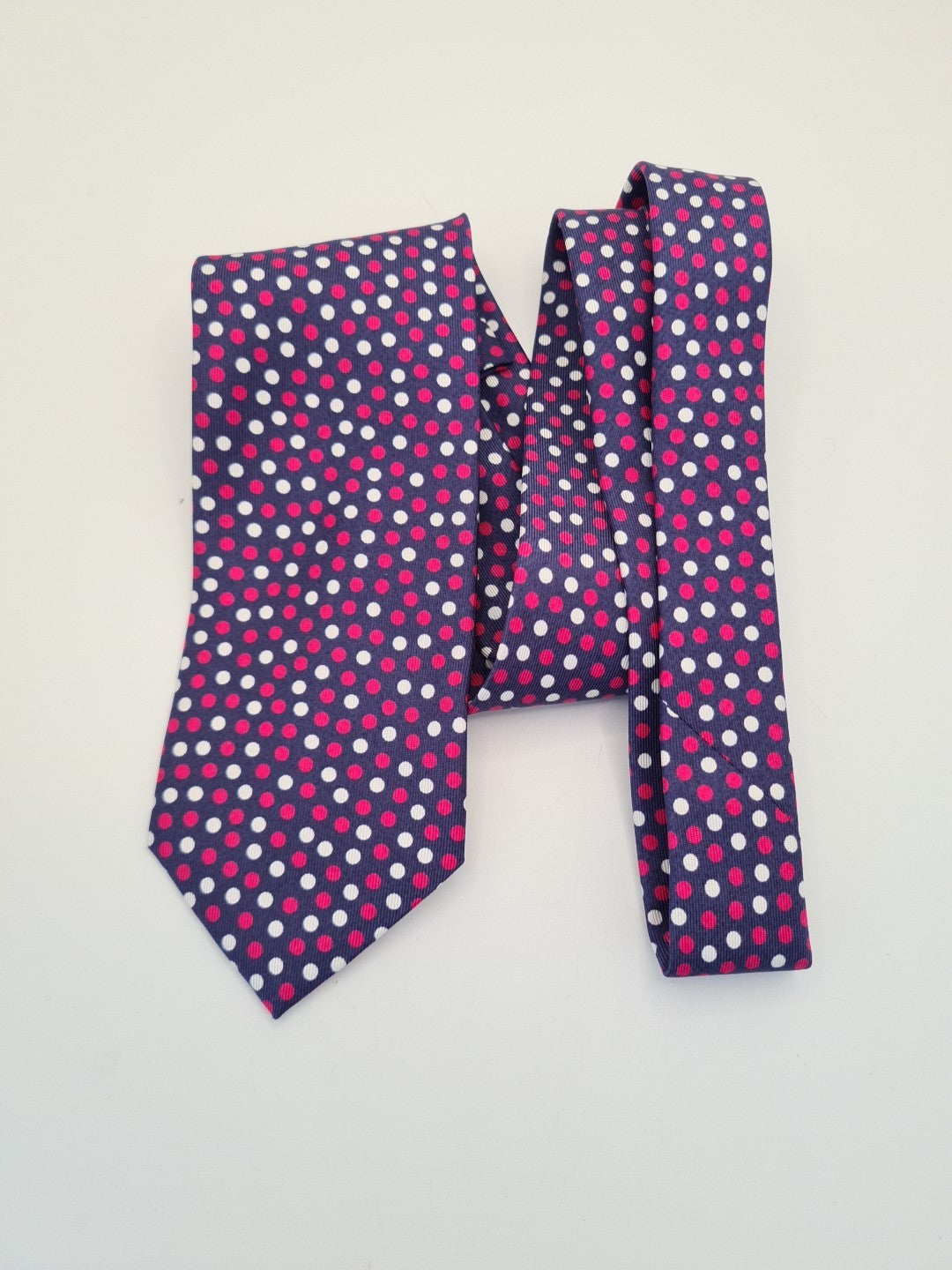 Purple / Pink spotted pattern wedding Silk Tie | Designer Mens Tie UK Spotted Vintage Mens Tie UK BX14