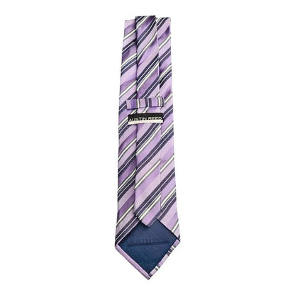 Austin Reed Purple & Black Striped Silk Tie