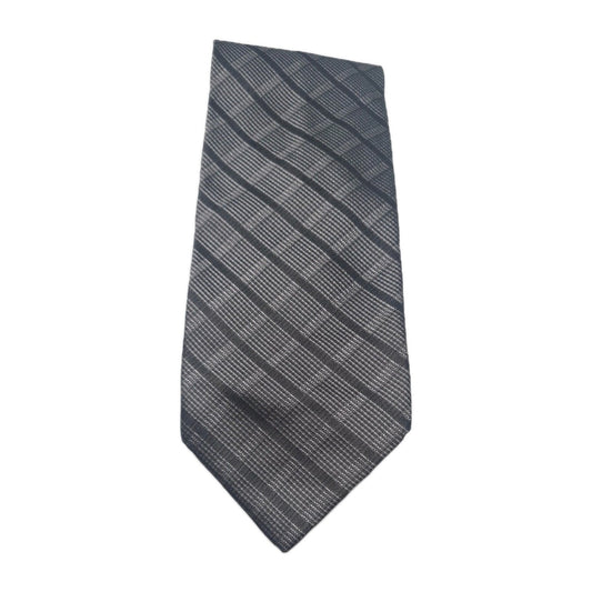 Grey Striped Mens Silk Tie Classic Designer Necktie Formal Business Striped Vintage Mens Tie UK BX9